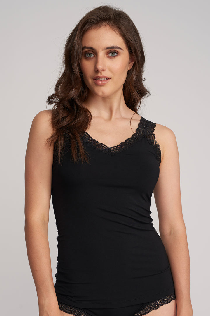 Lace Strap Camisole with Shelf Bra